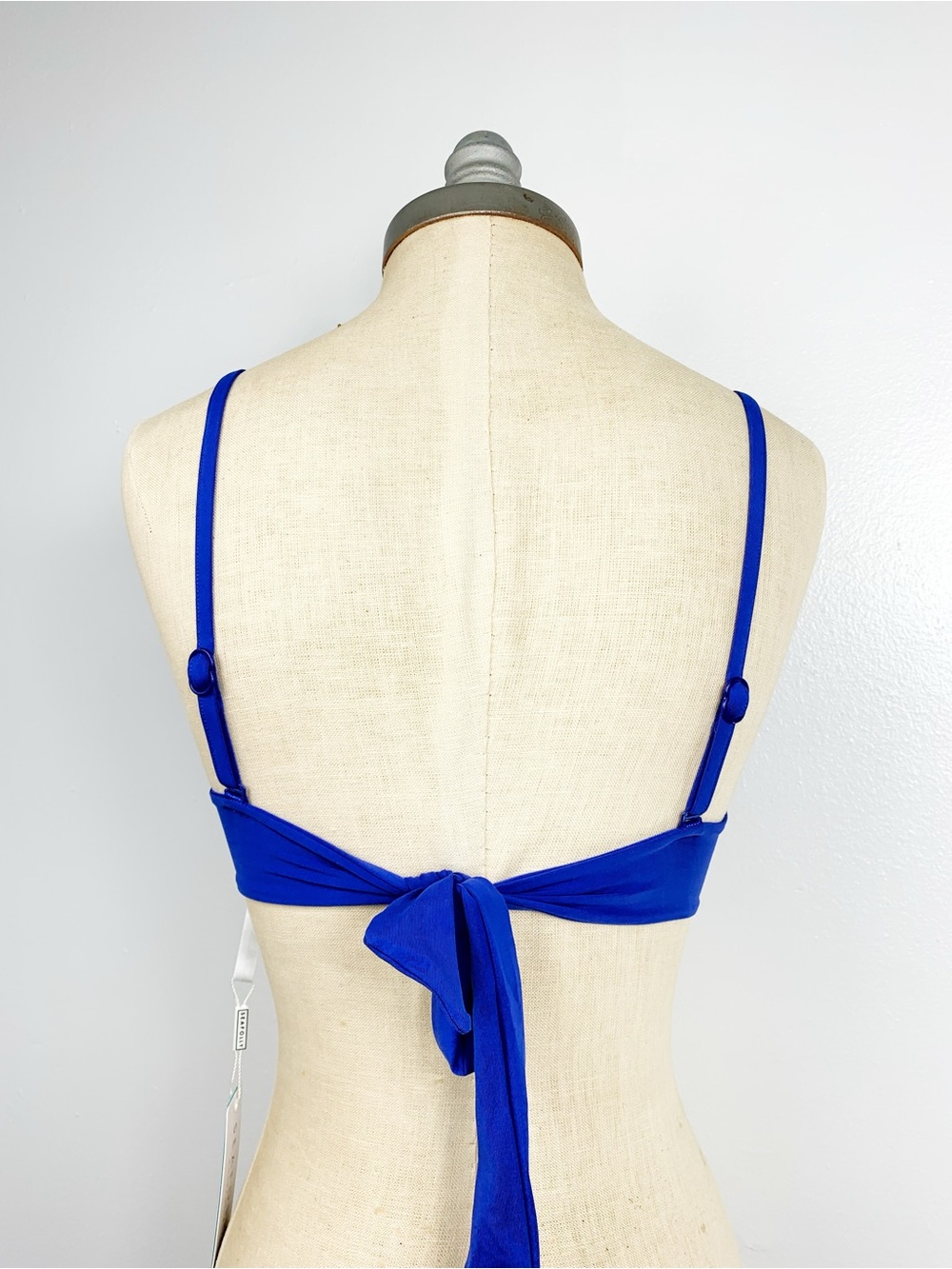 Seafolly Royal Blue Women's Triangle Tie Back Underwire Bikini Top USA 4 NWT - Picture 7 of 15